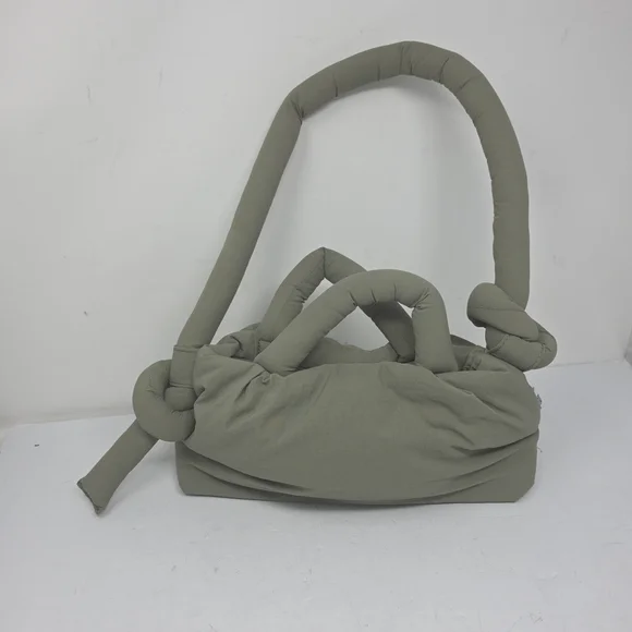 Knot-Accent Olive Green Women’s Shoulder Bag - Picture 4 of 16
